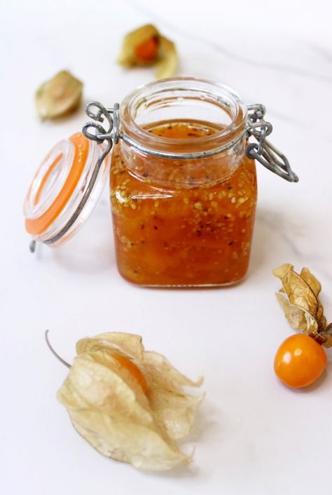 Golden Berry Jam (Physalis) Physalis Recipe, Golden Berry Recipes, Goldenberry Recipes, Golden Berry, Overnight Chia Pudding, Golden Berries, Berry Jam, Berries Recipes, Fall Food