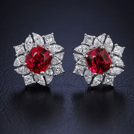 Diamond Jewelry Earrings, Diamond Jewelry Designs, Ruby Earrings, Ruby Jewelry, Color Stone, Emerald Earrings, Dream Jewelry, Silver Diamonds, Diamond Earrings Studs