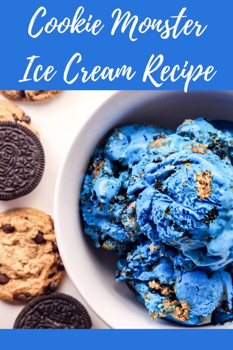 Creating Colorful Treats: A Cookie Monster Ice Cream Recipe - Tamara Like Camera Monster Cookie Pie, Ice Cream Mason Jars, Cookie Monster Ice Cream Recipes, Cookie Monster Macarons, Crumble Monster Cookie Copycat Recipe, Heavenly Dessert Recipe, Monster Ice Cream, Cookie Monster Ice Cream, Frozen Treats Recipes