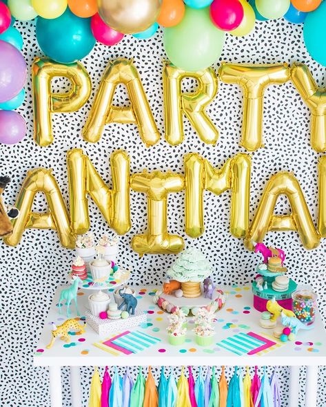 Party animal theme inspo 🦒🐘🦁 I may be biased, but this is one of my favorite party themes 🥳 Fun fact: Tyler & I make the tiny animal hats! You can find them on our website 🫶🏻 ____ #partyessentials #partyanimal #partyanimaltheme #kidsparty Third Birthday Animal Theme, Two Wild Animal Birthday Party, Part Animal Birthday, Party Animal First Birthday Girl, Party Animal Birthday Theme Decoration, Calling All Party Animals Birthday Theme, Party Animals Birthday Theme, Party Animal First Birthday, Party Animal Birthday Theme