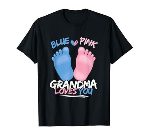 Pink Or Blue Grandma Loves You Gender Reveal Baby T-Shirt Pink Or Blue, Baby T Shirt, Kids Luggage, Top Fashion Brands, Baby Tshirts, Shop Top, Gender Reveal, Fashion Brands, Branded T Shirts