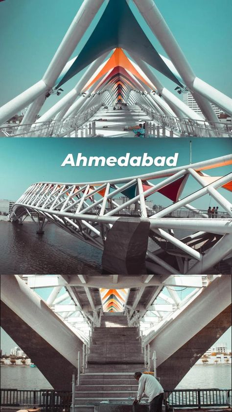 Atal bridge Ahmedabad Riverfront Photography, Amdavad Snapchat, Atal Bridge Ahmedabad, Ahmedabad Snapchat, Ahmedabad Snap, Riverfront Ahmedabad, Sedan Bridge Boat, Maharana Pratap Art, Photography 2023