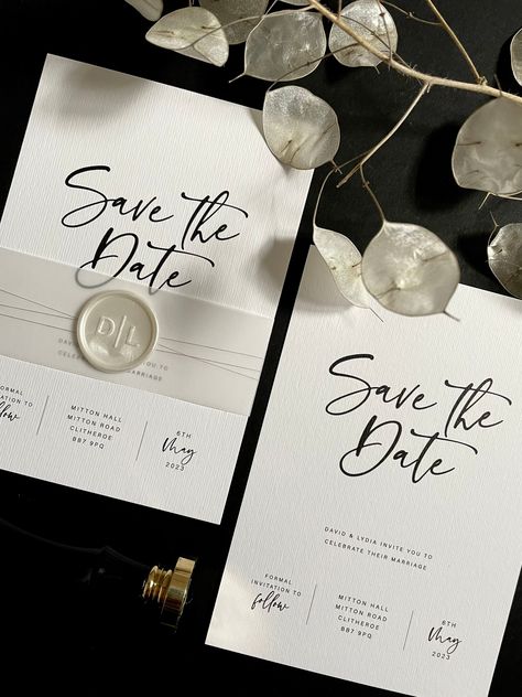 Save The Date Modern, Simple Save The Date, Wedding Invitation Trends, Save Our Date, Modern Wedding Stationery, Modern Save The Dates, Stationery Printing, Table Place Cards, Luxury Card