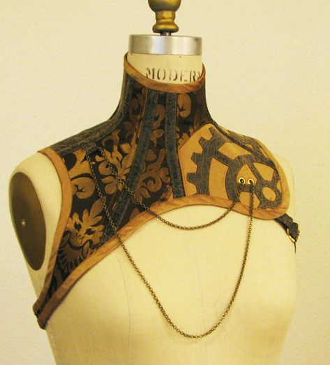 Steampunk Choker, Posture Collar, Shoulder Harness, Shoulder Necklace, Steampunk Corset, Steampunk Cosplay, Neo Victorian, Steampunk Accessories, Victorian Steampunk