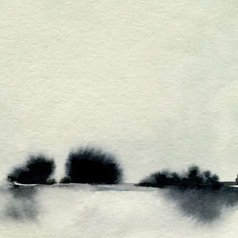 size: 12x12in Art Print: Ink Bloom Landscape I by Emma Caroline : Wash Painting, Abstract Watercolor Landscape, Ink Wash Painting, Minimalist Black And White, Black And White Flowers, Ink Wash, Black White Art, Watercolor Landscape, Watercolor And Ink