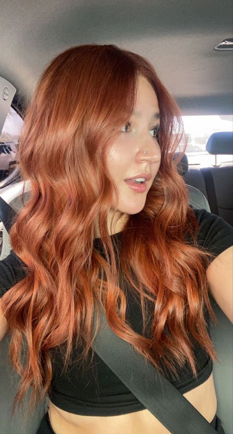 Ginger Pink Hair, Pink Copper Hair, Ash Balayage, Copper Blonde Hair, Pink Hair Dye, Strawberry Blonde Hair Color, Red Hair Inspo, Brown Hair Inspo, Ginger Hair Color