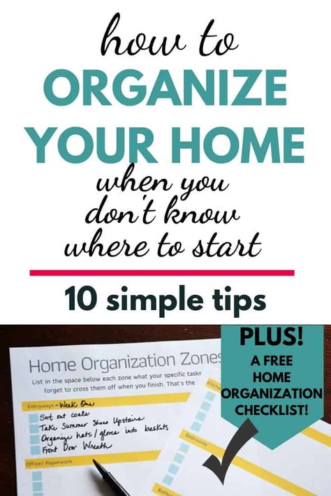 How To Organize Your House In 10 Weeks, Organizational Tips For Home, How To Organize Your Home Room By Room, How To Stay Organized At Home, How To Organize Your House, Organizing Categories, Free Organizing Printables, Organizing Room, Organization Containers