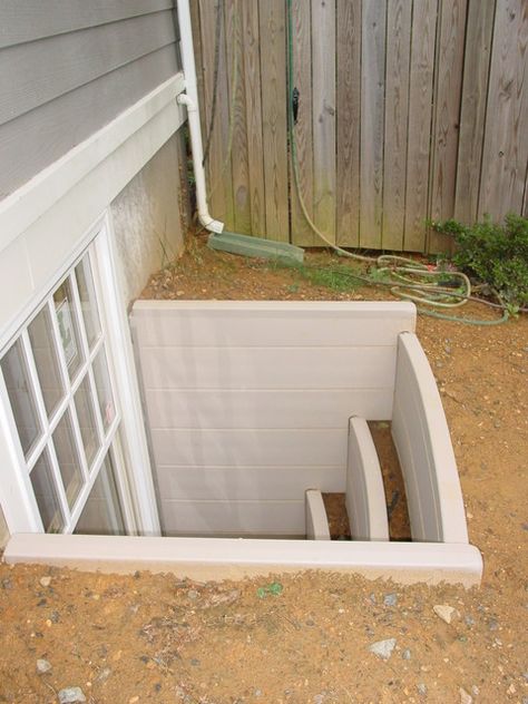 Egress Window Well, Basement Window Well, Window Remodel, Pony Wall, Egress Window, Window Well, Basement Windows, Basement Apartment, Small Basements