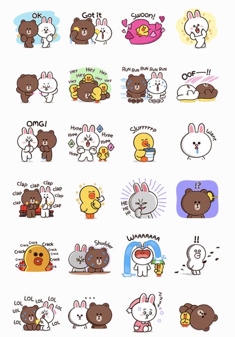 Line Friends Line Friends, Line Sticker, Peanuts Comics, Snoopy, Comics, Fictional Characters, Art