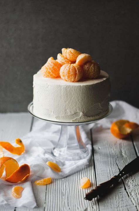 creamsicle cake, clementine vanilla cake, layered vanilla cake, tiered cake, 3 layer vanilla cake Vanilla Layered Cake, Clementine Recipes, Clementine Cake, Cupcake Photography, Creamsicle Cake, Layer Cake Recipes, Seasonal Fruit, Layered Cake, Pastry Recipes