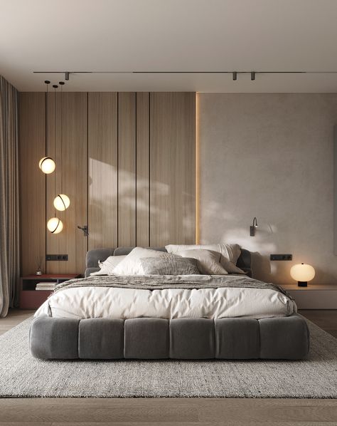 Bedroom on Behance Minimalist Apartment Style, Small Bedroom Designs, Dekorasi Kamar Tidur, Bedroom Decor Design, Bedroom Bed Design, Modern Bedroom Design, Contemporary Bedroom, Minimalist Bedroom, My New Room