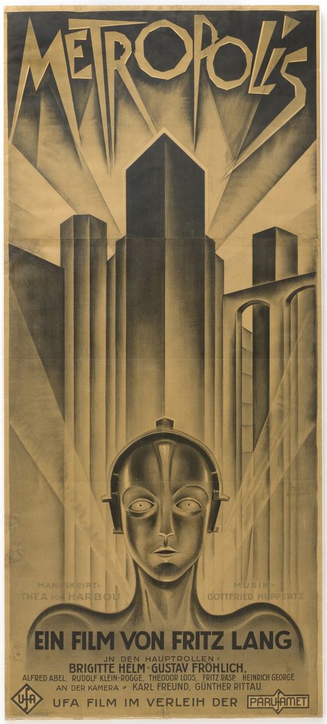 Metropolis Film, Metropolis Poster, Metropolis 1927, Arte Art Deco, Style Movie, Film Vintage, Fritz Lang, Old Movie, Deco Poster