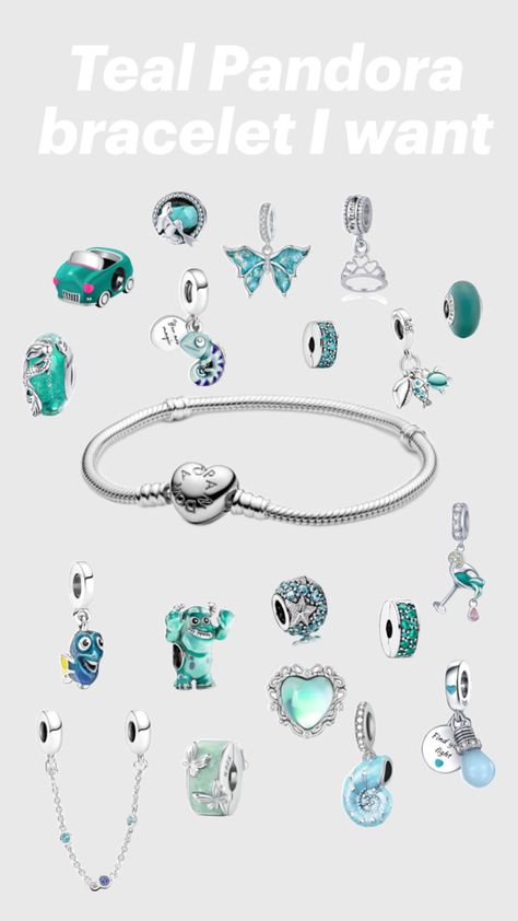 I probably can’t afford this Teal Pandora Bracelet, Pandora Bracelet Charms Ideas, Bracelet Pandora, Bracelet Charms, Pandora Bracelet Charms, Bracelet Ideas, Pandora Bracelets, Pandora Bracelet, Charm Bracelets