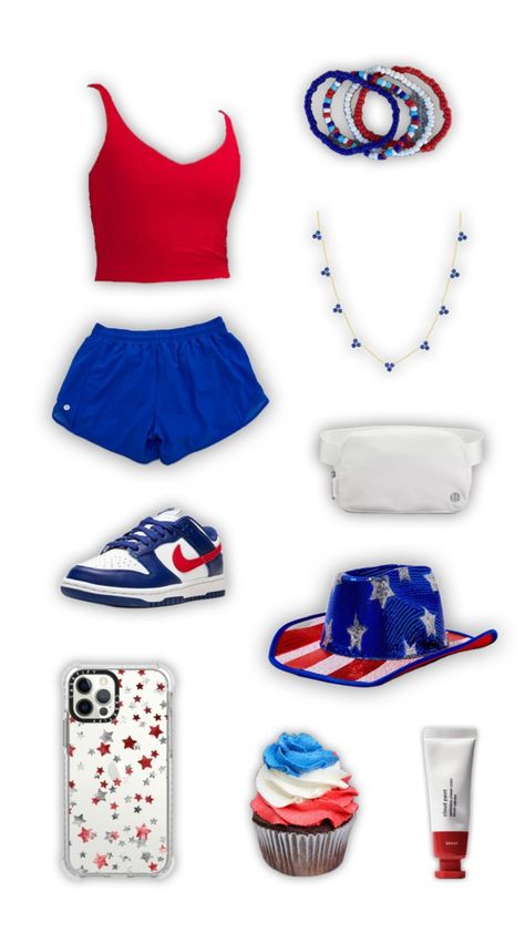 Some 4th of July outfit inspo!🇺🇸 #lululemon #4thofjuly #outfitinspo Matching Outfits For Friends, Friends Preppy, Girly Gifts Ideas, Preppy Inspo, Cute Group Halloween Costumes, 4th Of July Outfit, Preppy Beach, Summertime Outfits, Southern Outfits