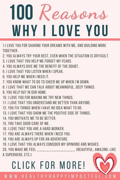 Need to express your feelings to your best friend, kids, mom, or husband this Valentine's Day? Let this post help you with this big list of reasons why I love you. Easy ideas that will get you brainstorming! Reasons I love you kids. Reasons I love you boyfriend. 100 reasons why i love you diy free printable. 13 Reasons Why I Love You Ideas, Reason To Love You, 6 Reasons Why I Love You, 100 Words For Boyfriend, 365 Things I Love About You Jar, The Things I Love About You, Reasons Why I Love You Best Friend Jar, Reasons Why I Love You Jar Diy, 100 Reasons I Love You Boyfriend