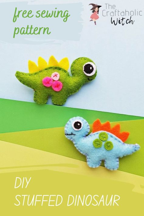 Dinosaur Toy Pattern Sewing, Diy Dino Stuffed Animal, Diy Stuffed Dinosaur Pattern, Diy Mini Stuffed Toys, Fabric Dinosaur Pattern Free, Easy Scrap Fabric Stuffed Animals, How To Make Stuffed Animals Diy, Diy Felt Stuffed Animals Easy, Simple Soft Toys To Sew