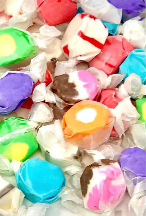 Salt Water Taffy Salt Water Taffy Aesthetic, Salt Water Taffy Recipe, Candyland Characters, Fallout Character, Taffy Recipe, Saltwater Taffy, Dessert Treats, Taffy Candy, Salt Water Taffy