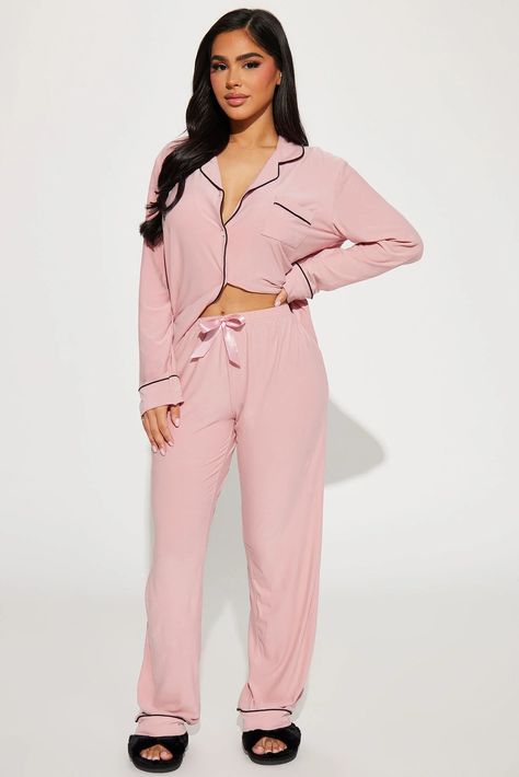 Fashion Nova Pajamas, Amaya Colon, Pink Pjs, Pj Pant, Sleepwear Fashion, Cute Sleepwear, Nightwear Women, Pajama Pant, Pj Pants