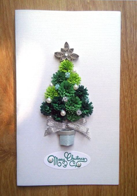 Best 12 Beautiful 100% handmade quilled Christmas card with a paper quilling Christmas tree. The card is perfect for sending special Christmas wishes to someone you love. On the front of the card there is cute quilled pine tree, which is decorated, just like the real one, with sparkling – SkillOfKing.Com Paper Quilling Christmas, Quilling Ornaments, Card Quilling, Quilled Christmas, Christmas Quilling, Paper Quilling Cards, Quilling Christmas, Paper Quilling Patterns, Ornament Card