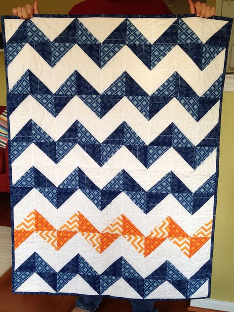 Car Quilt, Baby Boys Room, Orange Quilt, Modern Baby Quilt, Baby Quilt Pattern, Triangle Quilts, Half Square Triangle Quilts, Moda Fabric, Baby Boy Quilts