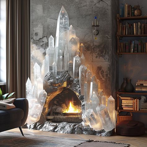 Step into a world of enchantment with our crystal-inspired fireplace. Its shimmering crystals and flickering flames create an ambiance of elegance and tranquility, transforming any space into a sanctuary of warmth and beauty. Conceptual AI Art Follow @ecosapiens for more! Crystal Globe, Globe Art, Aesthetic Room Ideas, Fire Inside, Angel Images, Design Decor, Interior Inspo, Room Designs, Aesthetic Room