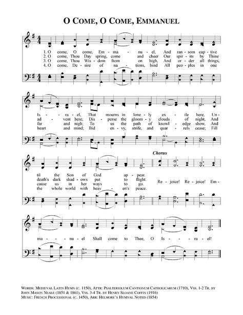 O Come, O Come, Emmanuel Oh Come Emmanuel, Kalimba Tab, Christian Songs List, O Come O Come Emmanuel, O Come Emmanuel, Songs List, Worship Lyrics, Gospel Songs, Congratulations To You