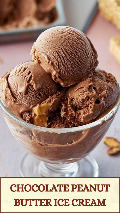 Chocolate Peanut Butter Ice Cream: Dynamic duo frozen in creamy form. Rich cocoa swirled with nutty peanut butter. Satisfying combination of flavors. Protein-packed indulgence. Reese's lover's dream come true! Cuisinart Ice Cream Maker Recipes Chocolate Peanut Butter, Chocolate Peanut Butter Cottage Cheese Ice Cream, Chocolate Peanut Butter Ice Cream Recipe, Peanut Ice Cream, Whiskey Ice Cream, Peanut Butter Ice Cream Recipe, Cuisinart Ice Cream Maker Recipes, Homemade Ice Cream Recipes Machine, Chocolate Peanut Butter Ice Cream