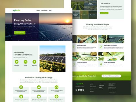 Solar Website Design Inspiration, Home Website Design, Solar Website, Solar Panels Design, Freelance Website, Solar Home, Unique Web Design, Web Design Ux Ui, Photovoltaic System