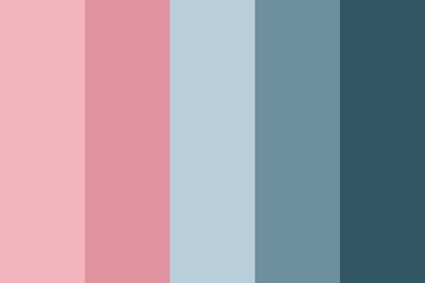 Dining Room Color Palette, Pink And Blue Color Palette, Art Deco Cafe, Shading Art, Procreate Palettes, Colour Pallettes, Brand Essence, Flat Color Palette, Tokyo Skyline