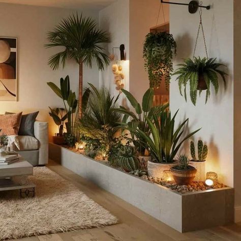 Living Room Plants, Plant Decor Indoor, House Plants Decor, Plant Wall, Dream House Decor, Small Living Rooms, Design Case, Dream Home Design, Indoor Garden