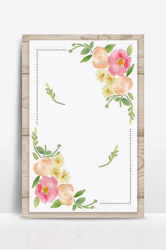 Canvas Painting Border Ideas, Watercolor Flower Boarder, Watercolor Flower Border Design, Border Design Watercolor, Border Floral Design, Flower Borders For Project, Card Border Ideas, Thoughts Decoration, Border Painting Ideas