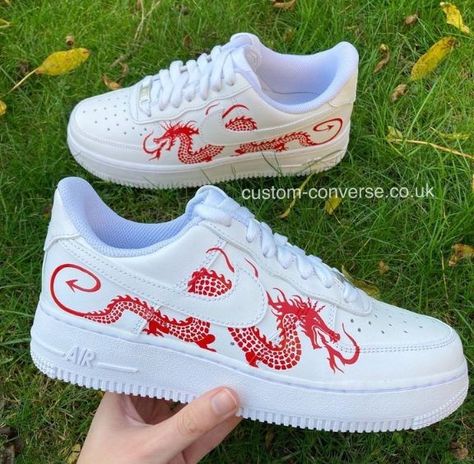 Nike Air Force One, Nike Air Force 1s, Painted Nikes, Wedding Converse, Custom Painted Shoes, Air Force 1 Custom, Custom Converse, Cute Sneakers, Air Force Ones