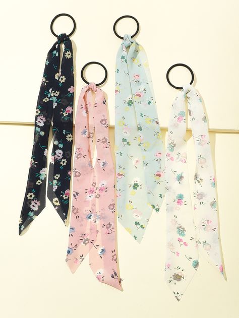 Multicolor Boho   Polyester Floral Hair Ties Embellished   Kids Accessories Hair Accessories Diy Headband, Hair Bows Diy Ribbon, Boho Hair Accessories, Knot Decor, Ribbon Hair Ties, Diy Hair Accessories Ribbon, Bows Diy Ribbon, Cute Diy Room Decor, Hair Accessories Boho