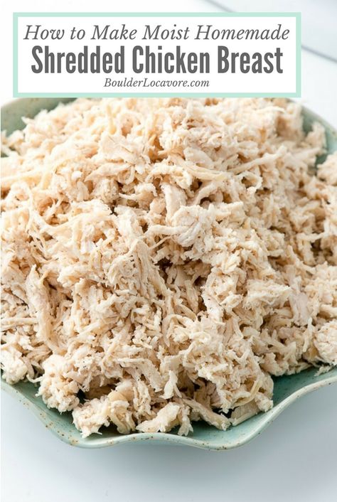 Freeze Shredded Chicken, Homemade Shredded Chicken, Shredded Chicken Breast Recipes, Braised Chicken Breast, Easy Shredded Chicken, Make Shredded Chicken, Shredded Chicken Recipes, Boiled Chicken, Breast Recipe