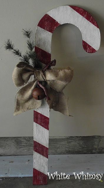 White Whimsy- candy cane Wood Candy Cane Diy, Wooden Candy Canes, Glitter Projects, Candy Cane Decorations, Christmas Diy Wood, Christmas Celebration, Huge Sale, Antique Christmas, Christmas Candy Cane