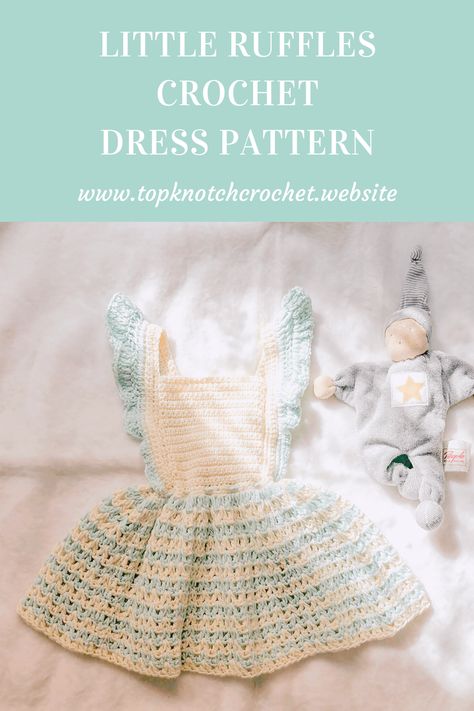 Crochet 12 Month Dress Free Pattern, Baby Crochet Dress Patterns Free, Free Crochet Baby Dress Patterns, Crochet Baby Dress Free Pattern, Crochet Dress Girl, Crochet Baby Jacket, Crochet Dress Pattern Free, Crochet Baby Gifts, Crochet Baby Girl Dress