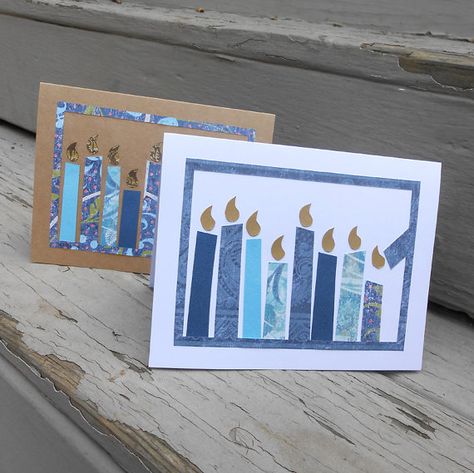 Homemade Hanukkah cards Happy Hanukkah Handmade Cards, Handmade Hanukkah Cards, Hanukkah Cards Handmade, Chanukah Cards, Hannukah Crafts, Jewish Holiday Cards, Hanukkah Greeting Cards, Diy Hanukkah, Hanukkah Greeting