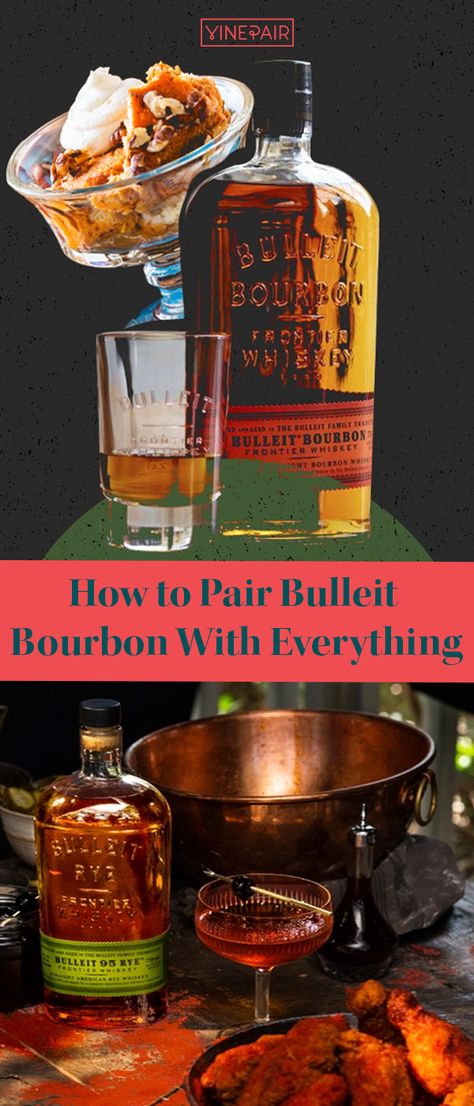 America's favorite #whiskey is too often overlooked when it comes to #food pairing. #Bourbon is a spicy #spirit with notes of maple, oak, and nutmeg, making it suitable for sipping with a variety of menu items. From savory meals to sweet treats, here is how to pair bourbon with your favorite foods for an unforgettable dining experience. #Partner with @bulleit Bulleit Bourbon, Bourbon Tasting, Food Pairing, Savory Meals, Whisky Tasting, Tasting Party, Food Pairings, Bourbon Whiskey, Backyard Fun