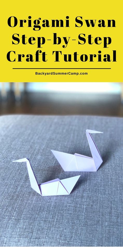 Grab some origami paper and learn how to make an origami swan craft with your kids in just five easy steps. 7 Swans A Swimming Gift Ideas, Origami With Square Paper, Origami Swan Step By Step, Swan Craft, Swan Origami, 3d Origami Swan, Paper Swan, Craft Ideas Paper, Origami Paper Folding