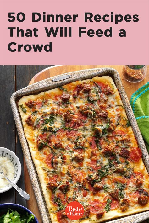 Recipes To Feed 50 People, Food For 6 People, Mexican Large Crowd, Dinner Ideas For Large Crowd, Dinner Entrees For A Crowd, Meat For Party Main Dishes, Easy Crowd Recipes, Meals For 150 People, Meals For Lots Of People