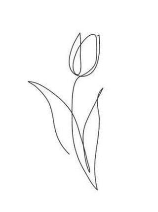 Line Art Embroidery Canvas Flowers, Doodle Tulip, Tulips Wallpaper Drawing, Tulips Aesthetic Drawing, Tulips Drawing Aesthetic, Tattoos Tulip, Tulips Line Art, Tulip Tattoo Ideas, Tulip Line Art