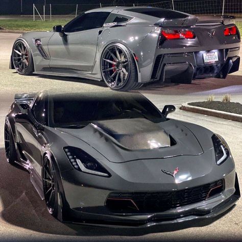 Corvette Zr1 Black, Zr1 Corvette, Custom Corvette, Corvette C7 Z06, Chevy Corvette Z06, Corvette Race Car, C7 Z06, C7 Stingray, C7 Corvette