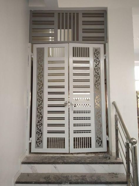 Latest Gate Design, Iron Main Gate Design, Home Gate Design, Gate Wall Design, Gate Designs Modern, Grill Gate Design, Main Entrance Door Design, Steel Door Design, Iron Door Design