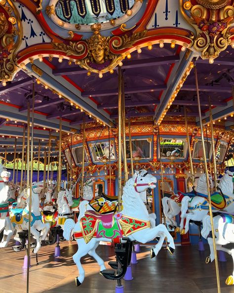 #carousel #disney #disneyland #kingarthur #fantasyland #aesthetic #californiaadventure #pixar Fantasyland Aesthetic, Magic Kingdom Aesthetic, Fantasyland Disney, Kingdom Aesthetic, Enchanted Kingdom, California Adventure, King Arthur, Magic Kingdom, Carousel