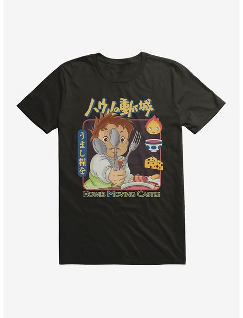 Studio Ghibli Howl's Moving Castle Markl Utensils T-Shirt Howls Moving Castle Merchandise, Ghibli Tshirt, Clothes Teen, Howls Moving, Pop Pop Shirts, Howl's Moving Castle, Anime Tees, Movie Tees, Fame Dr