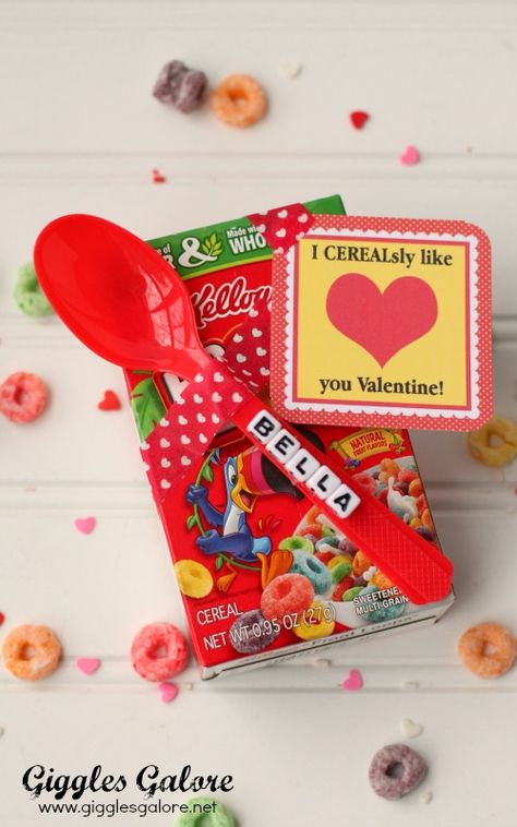 Cereal Box Ideas, Diy Cereal, Creative Valentines Day Ideas, Valentinstag Party, Class Valentines, Valentine Gifts For Kids, School Treats, Hari Valentine, Creative Valentines