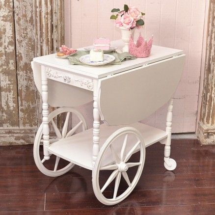 Tea cart for formal living area/parlor Plant Carts, Tea Carts, Vintage Tea Cart, Baños Shabby Chic, Cocina Shabby Chic, Muebles Shabby Chic, Modern Shabby Chic, Shabby Chic Tea, Decoration Shabby