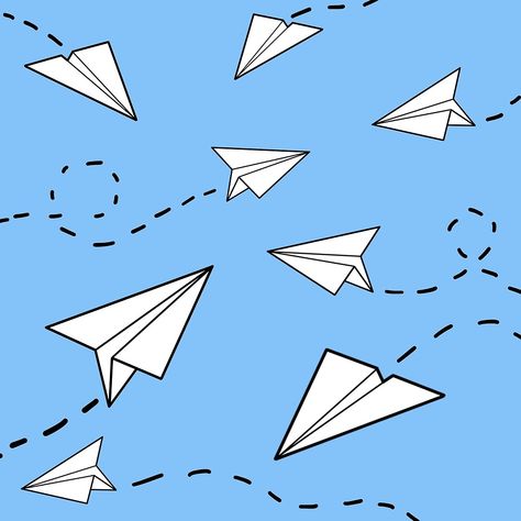 Paper Airplane Illustration, Airplane Illustration, Fly Paper, Plane Design, Paper Airplanes, Composition Design, Paper Plane, Crafting Paper, Paper Crafts For Kids