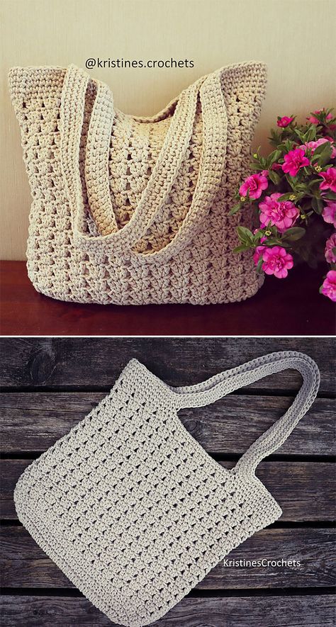 Beautiful And Fun Crochet Bag Ideas - Pattern Center Easy Crochet Purses And Bags Patterns Free, Crochet Everyday Bag, Sturdy Crochet Bag, Crochet Hand Bags Free Pattern, Easy Crochet Purse Pattern Free, Crochet Tote Bags Free Patterns, Crochet Handbags Free Patterns, Crochet Market Bag Free Pattern, Crochet Bag Patterns Free