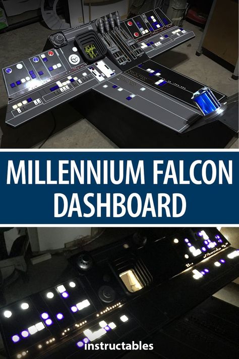 Bring Star Wars to your home with this DIY build of the Millennium Falcon cockpit! Scifi Cockpit, Star Wars Man Cave, Homemade Forge, Millennium Falcon Model, Garage Build, The Millennium Falcon, Star Wars Spaceships, Star Wars Room, Millenium Falcon